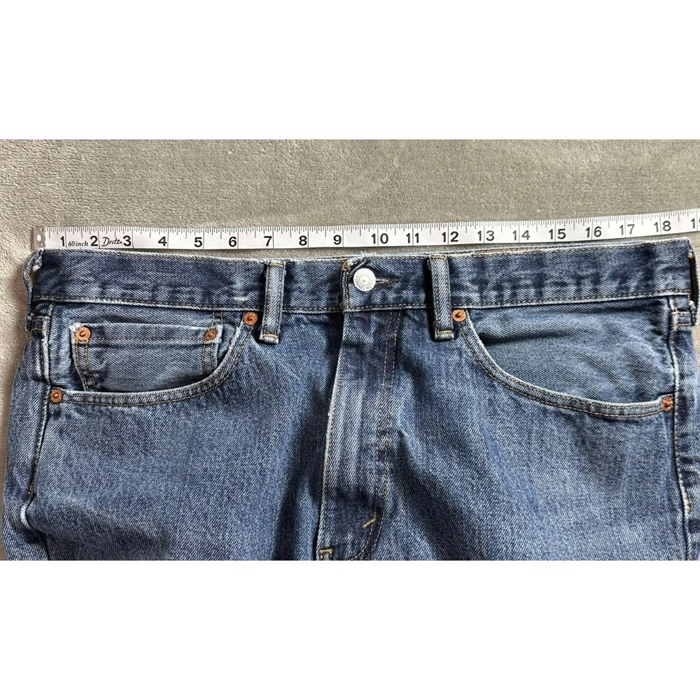 Levi's 505 Regular Fit Jeans Men's 36W x 34L - Fits 37x32 Blue Medium Stonewash - Picture 3 of 12